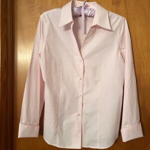 Jones New York Light Pink Button-Up Blouse
